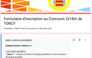 Concours TARGET de la saison salle 2025